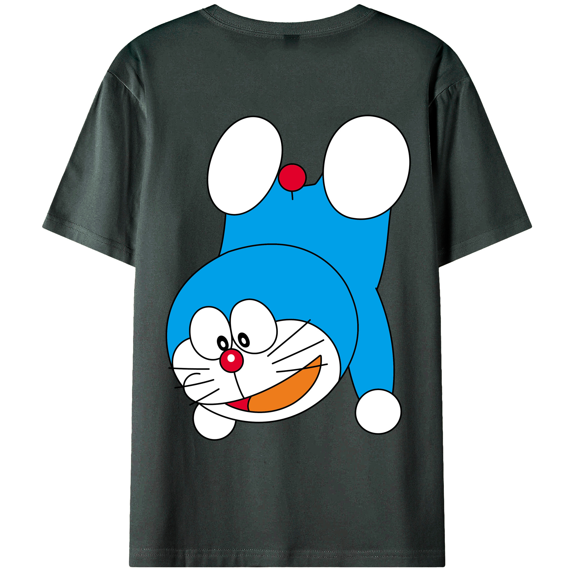 （画像用） ドラえもん Doraemon 綿100％ メンズ半袖Tシャツ（バックプリント） 通気性